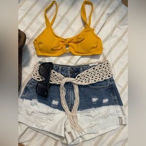 Handmade crochet belt